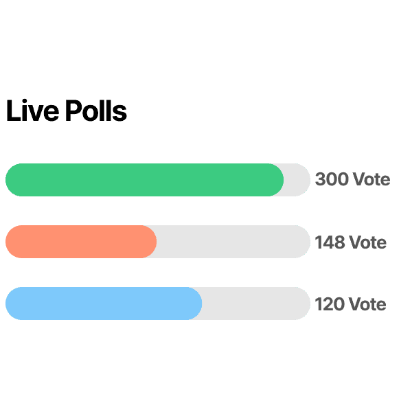Live polls and Q&A