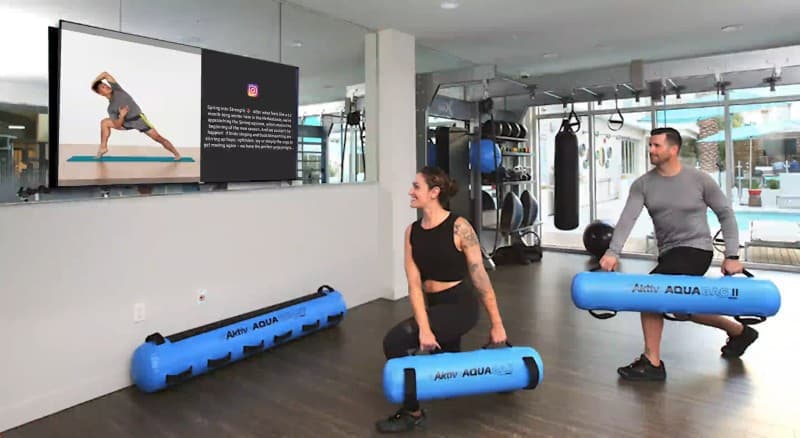 Gym and fitness center display board