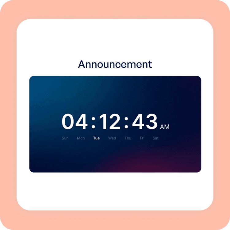 Full Screen Announcements