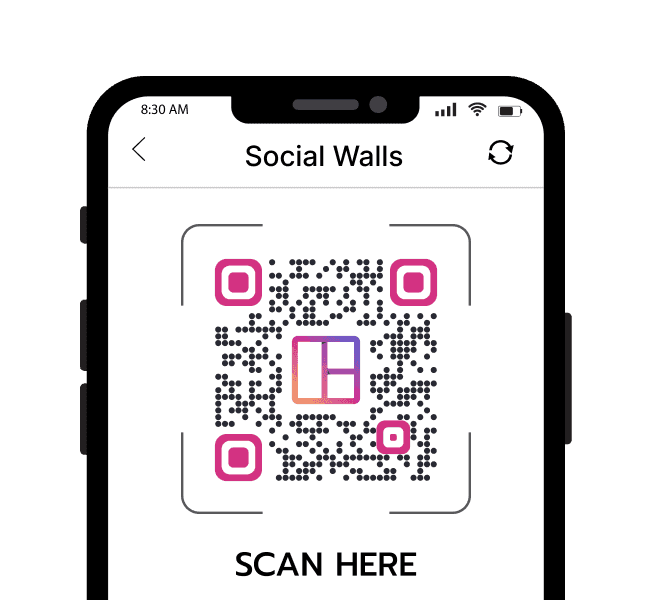 QR code content uploads