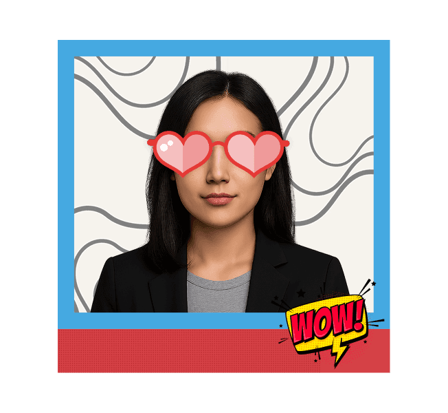 Playful stickers for photo booth