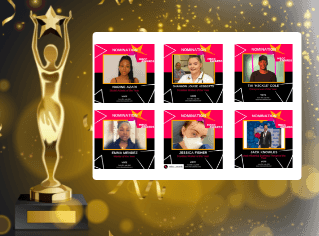 Virtual awards social wall
