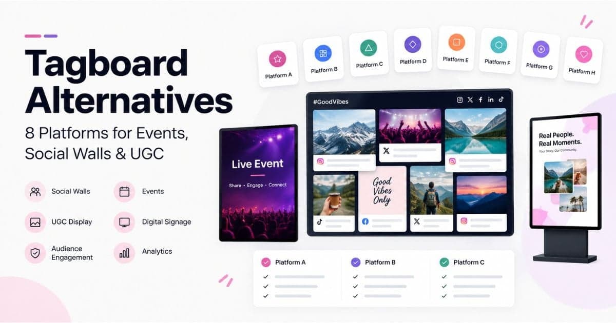 Tagboard Alternatives for Events: 8 Best Tools in 2026 