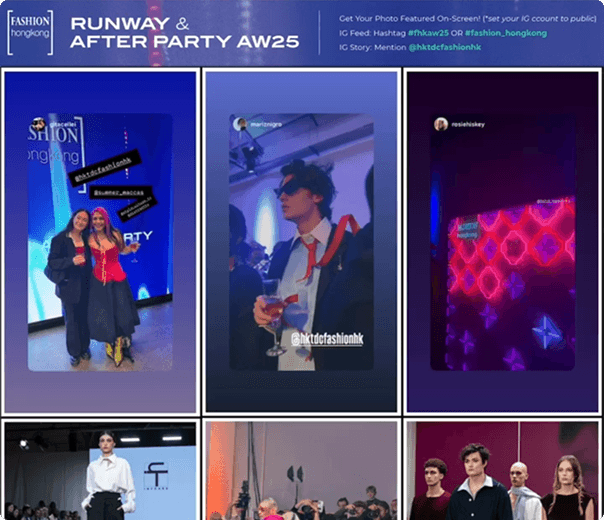 Live social media wall display