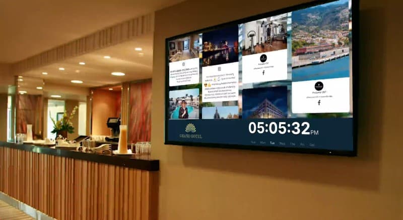 Hospitality live display wall