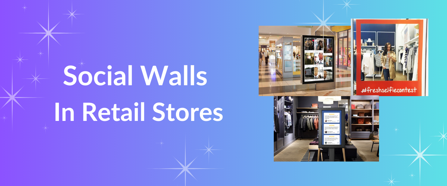 Social walls in retail stores