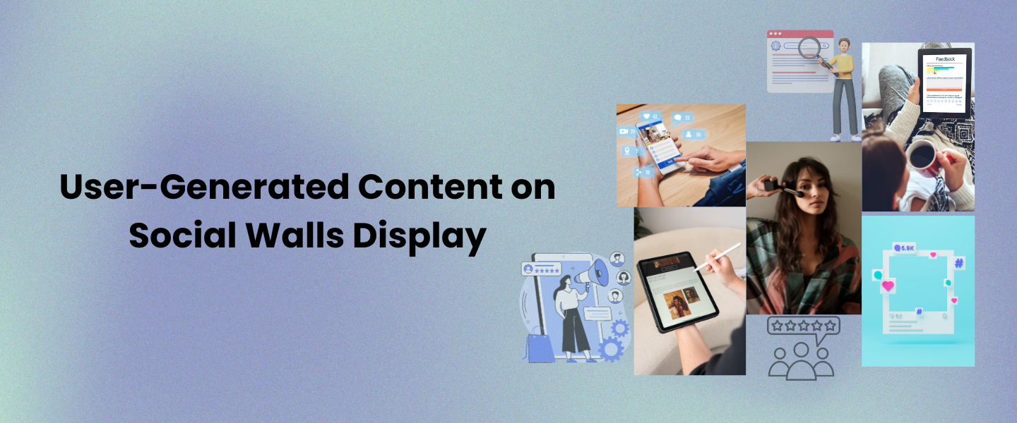 User-generated content on social wall displays