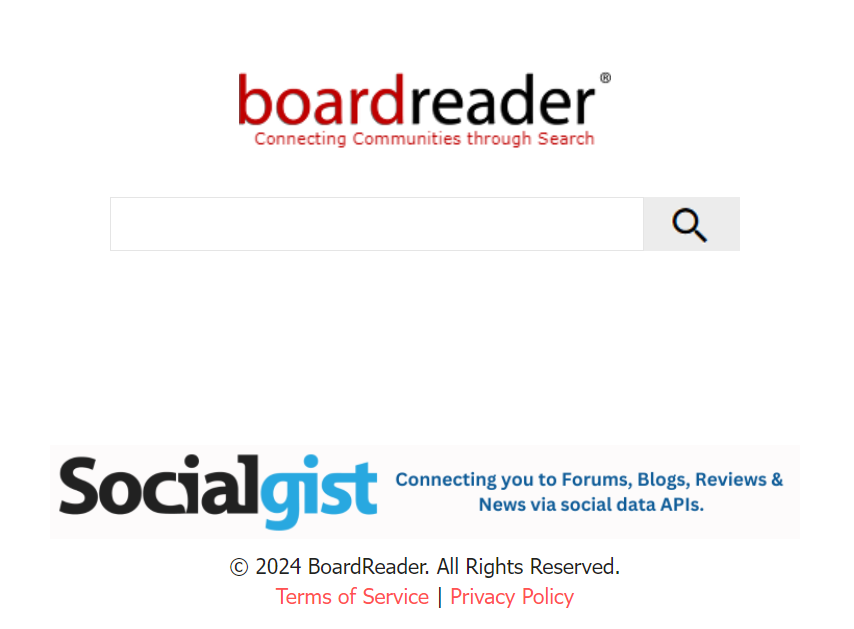 social search engine - boardreader