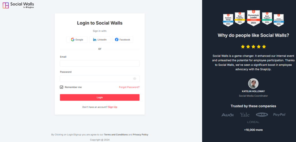 how to create a social wall