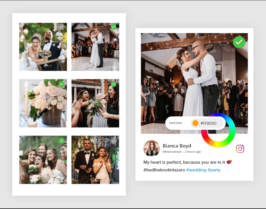 benefits of wedding hashtag wall