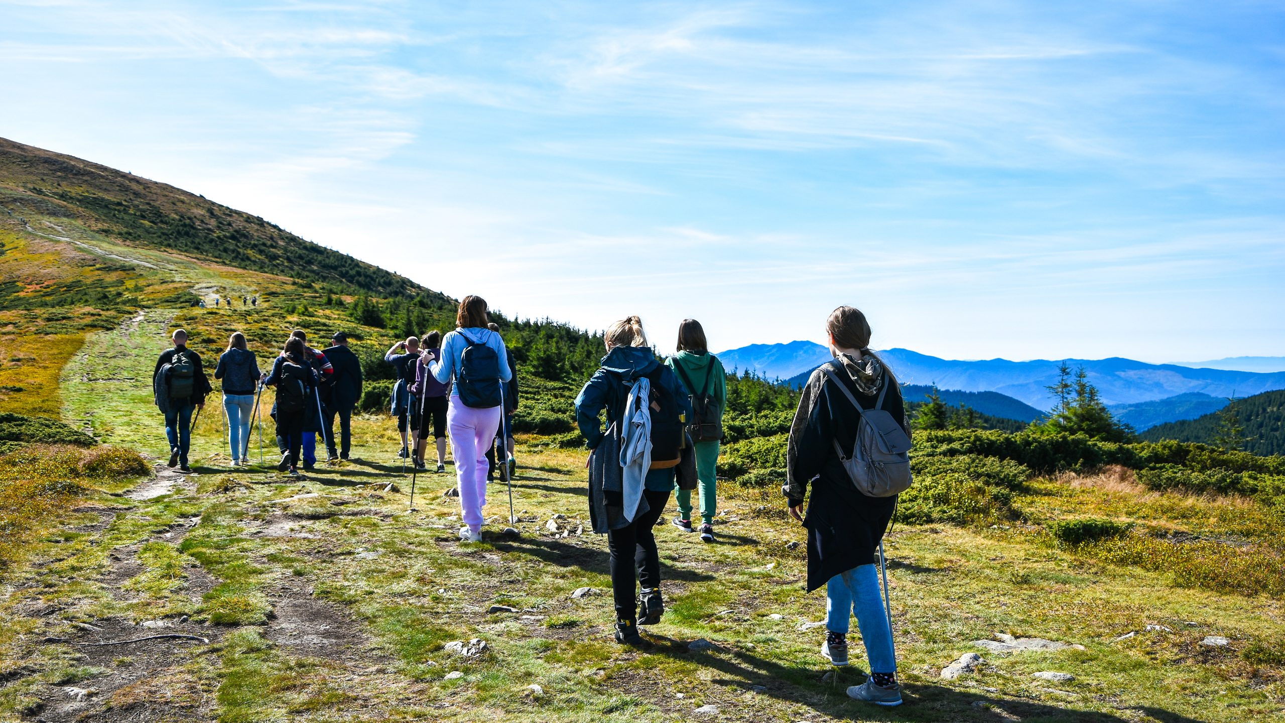 Trekking with corporate team