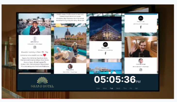 Digital signage for hotels