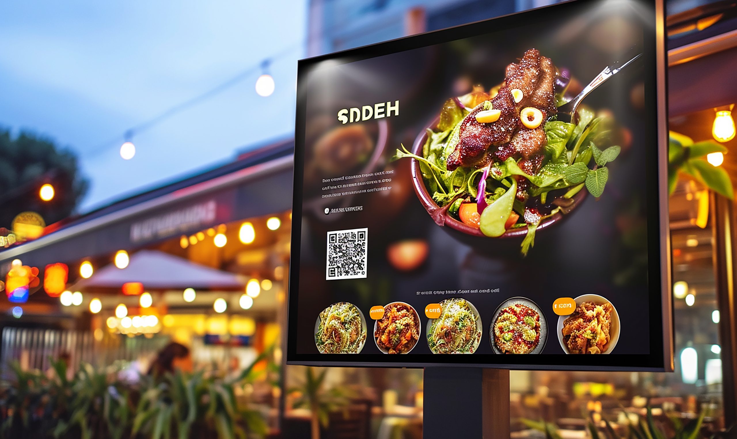 Outdoor digital signage for Restaurant