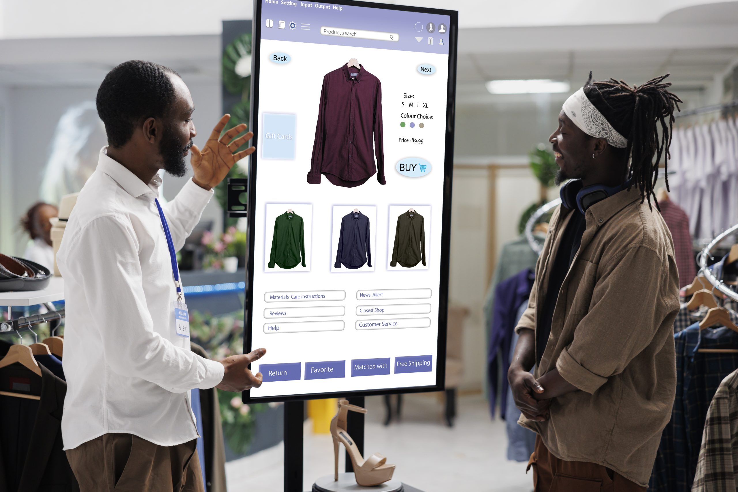Reception digital signage screen