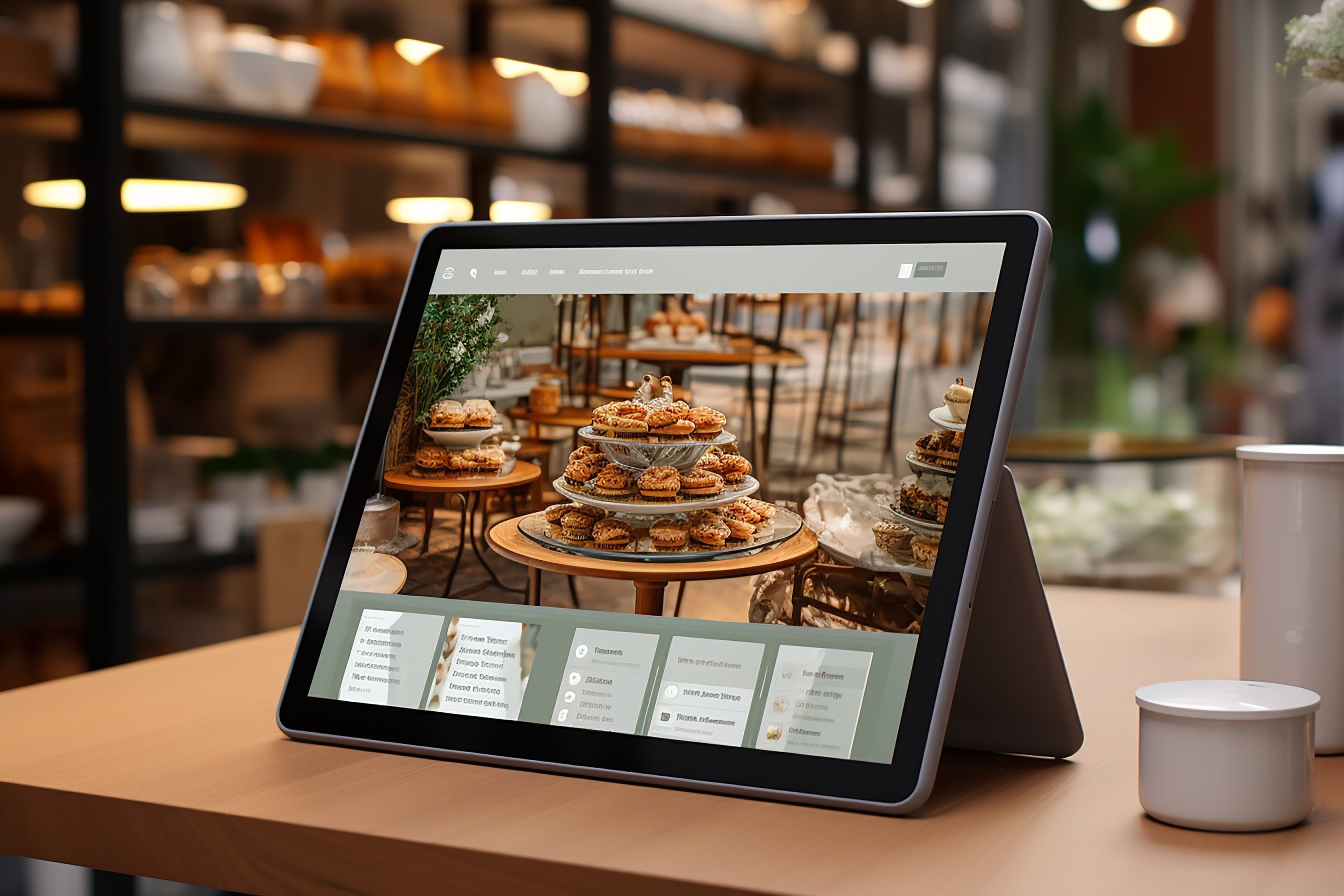 Countertop Digital Displays at coffee shop
