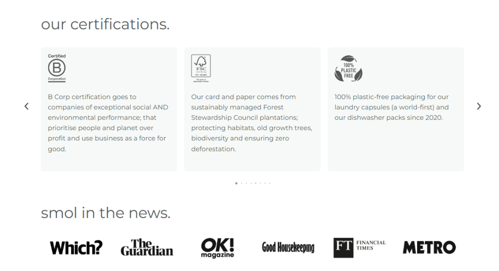 Social Proof example