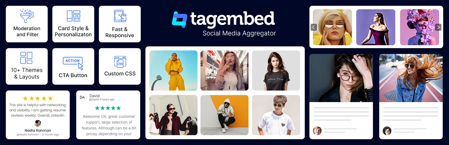 Tagembed social media feed widget