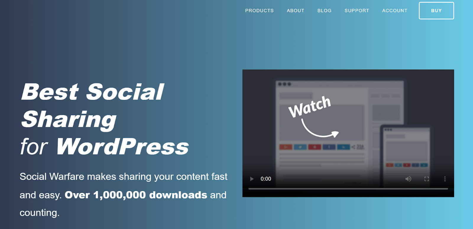 social widget for sharing button
