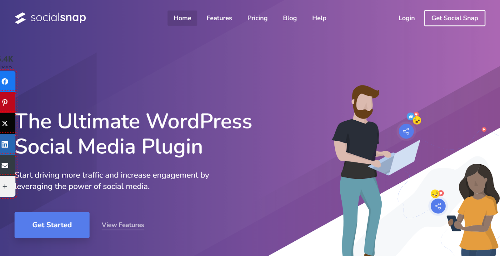 socialsnap social media widget plugin