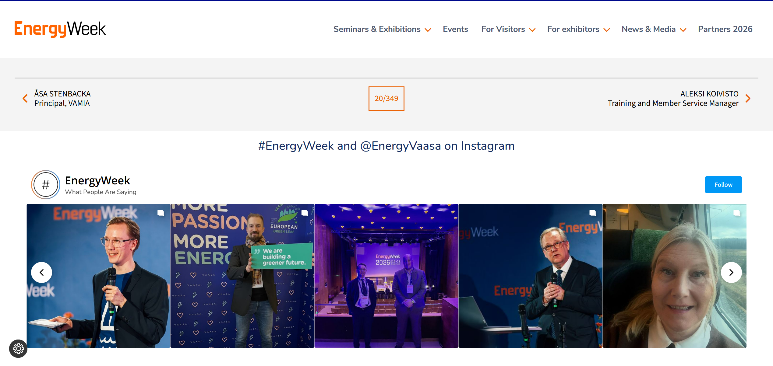 Instagram widget example