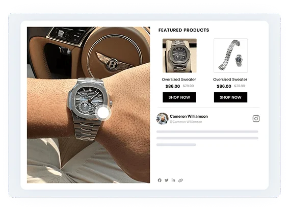 Shoppable Instagram widget