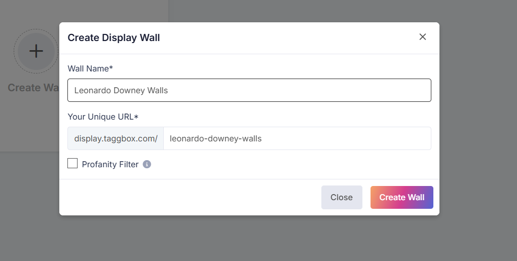 keep your wall name