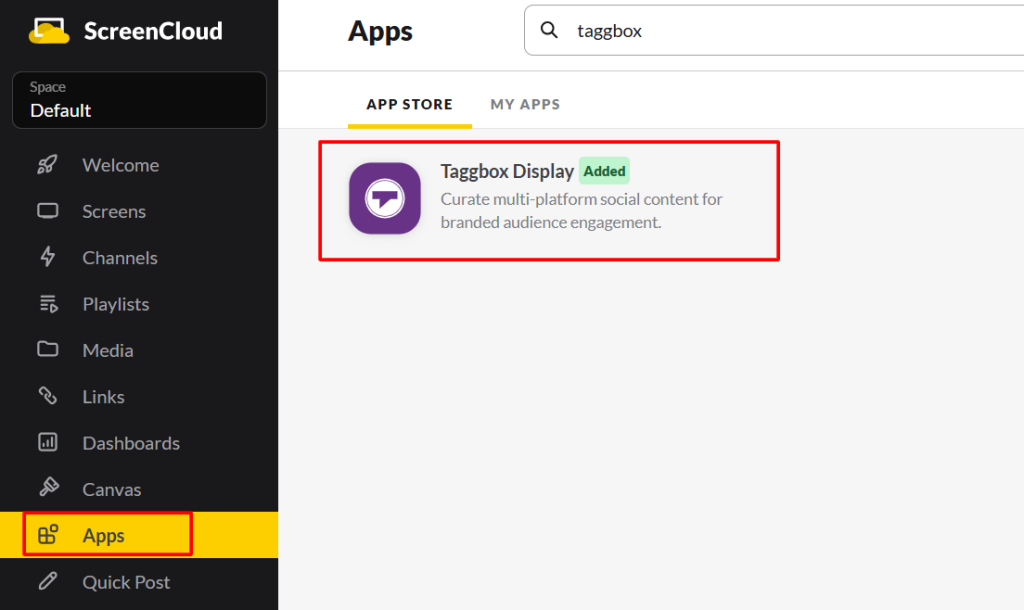 screencloud dashboard