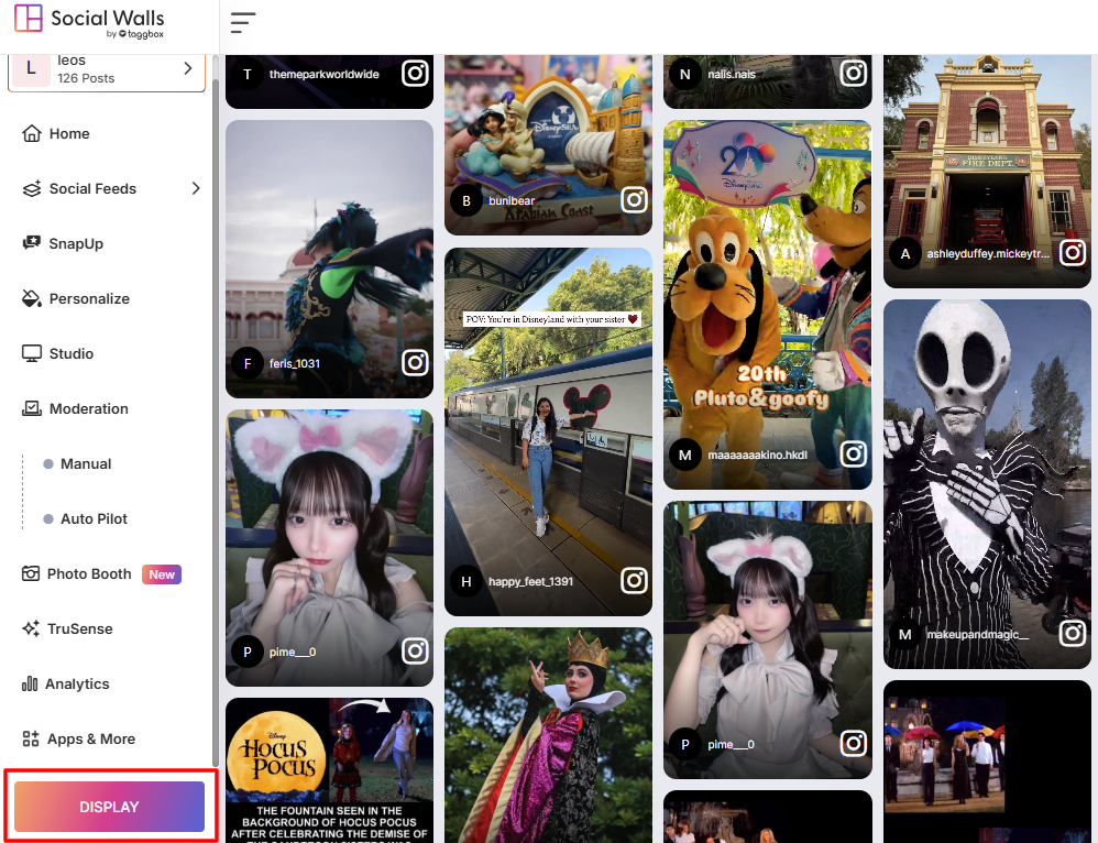 social wall display