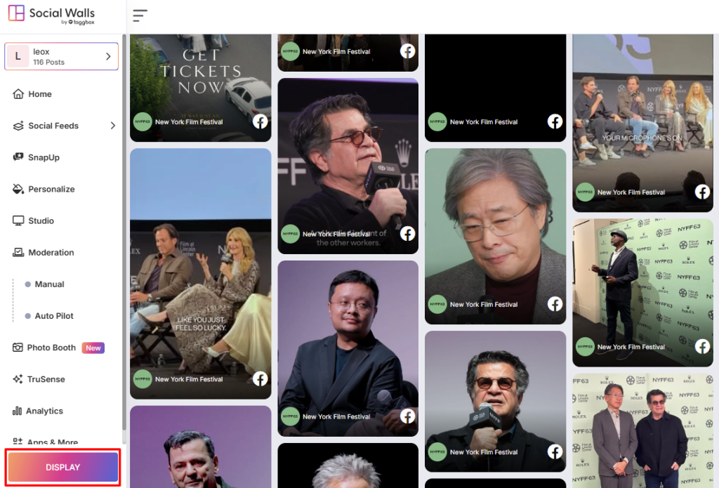social wall display