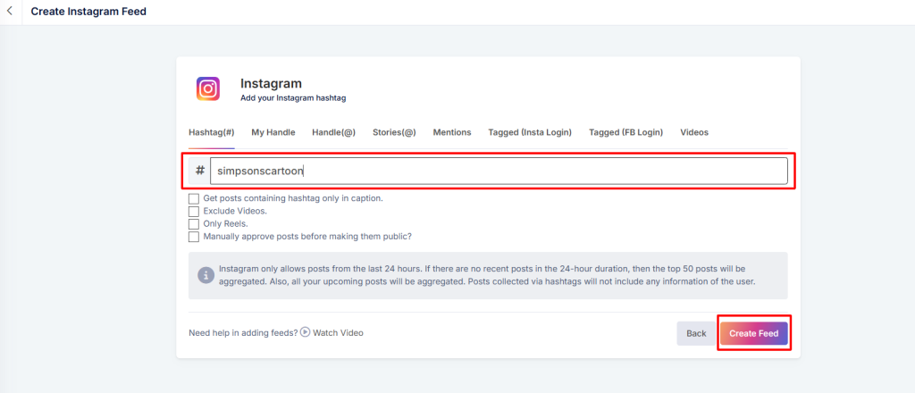 create a hashtag