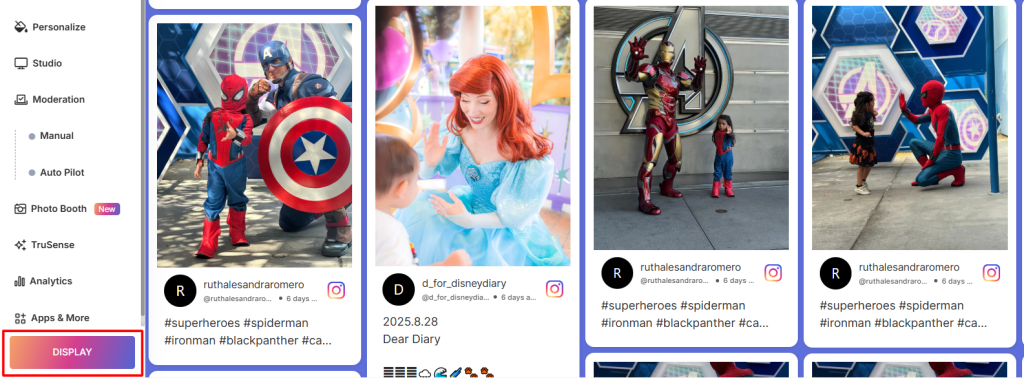 social wall display