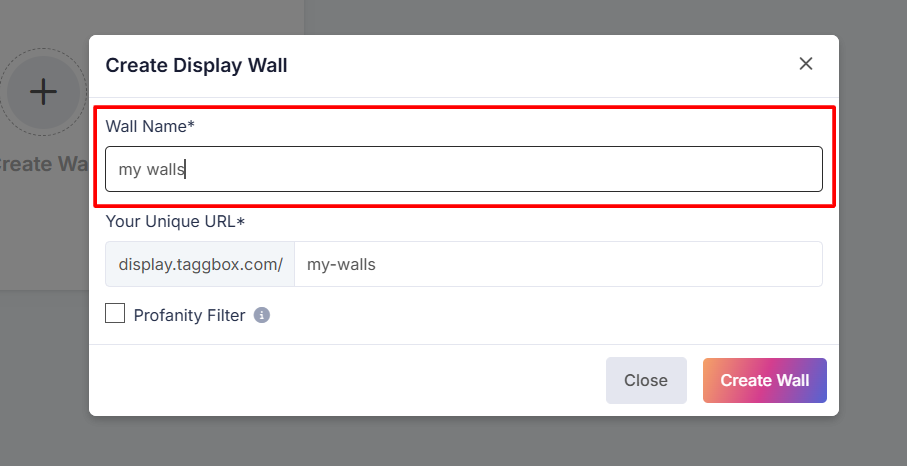 wall name