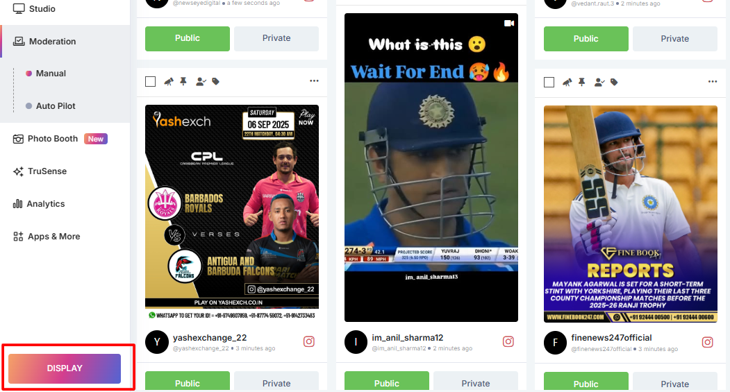 social wall display