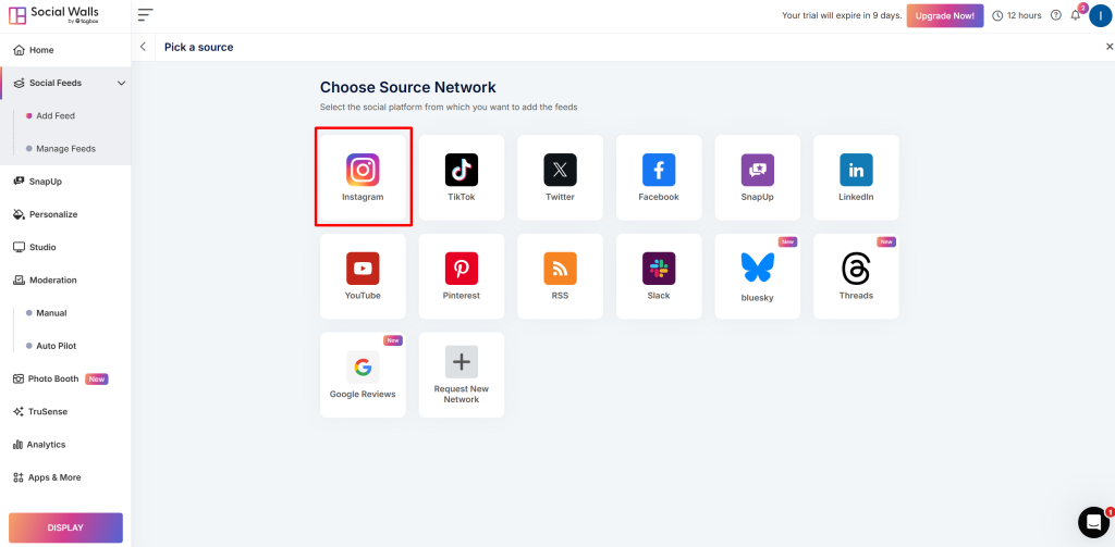 Instagram Source Network