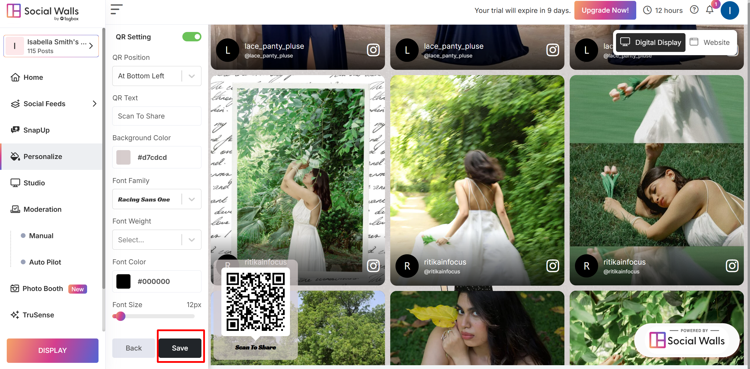 SnapUp QR code 