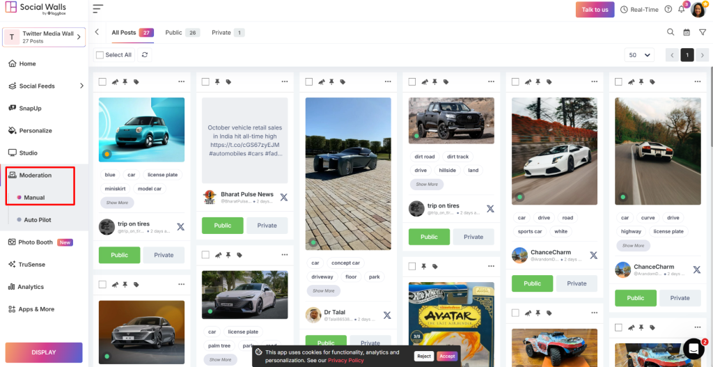Manual Moderation Feature