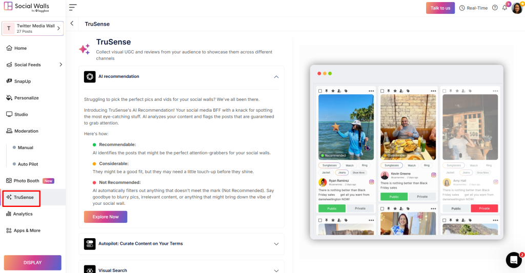 ai recommendation feature