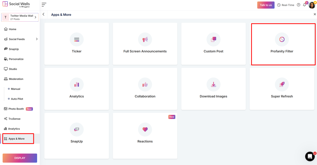 Profanity Filter Feature