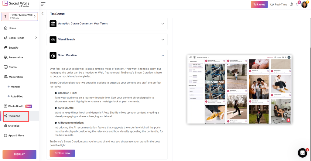 Smart Curation feature