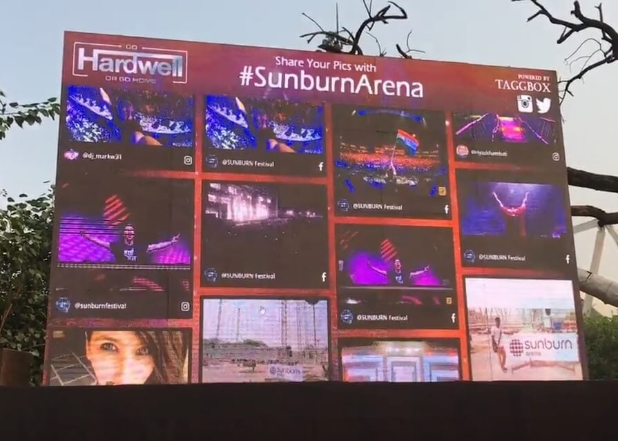 social media walls with themes